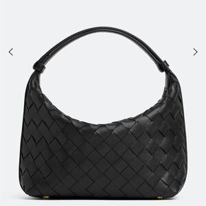 SOLD Bottega Mini Wallace Black Leather Shoulder Bag